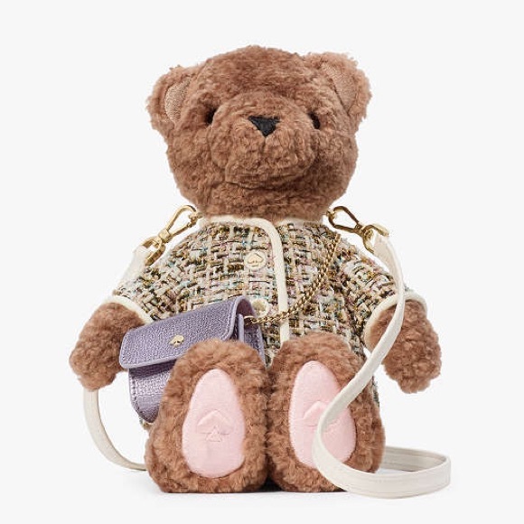 kate spade NWT! $449 MSRP Oh What Fun 3D Teddy Bear Crossbody - Picture 1 of 7